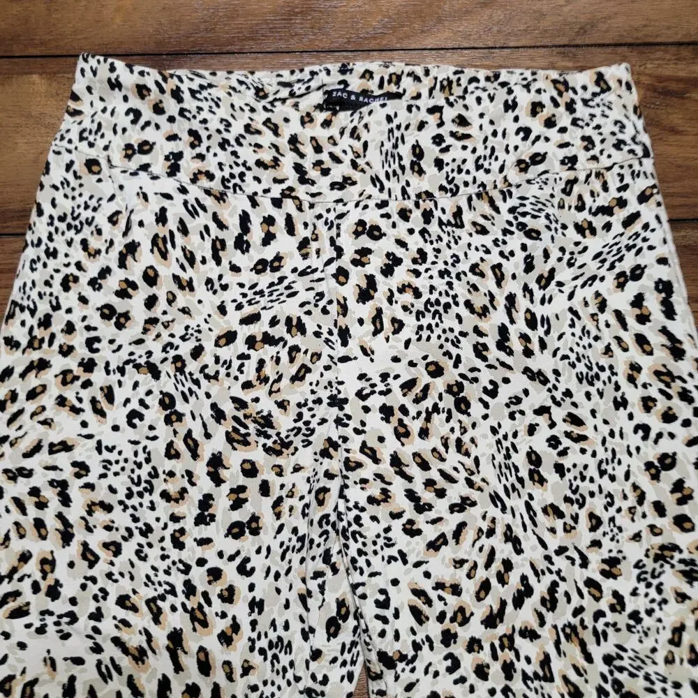 Zac & Rachel Cheetah Print Pull-On Capris - Size 14